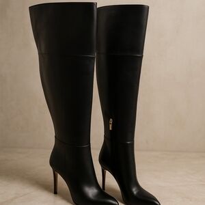 Vince Camuto Elegant Black Over the Knee Boots